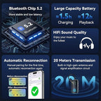Bluetooth 5.2 Transmitter Receiver aptX Adaptive/Low Latency/HD Bluetooth Adapter Support 2 AirPods Phones, Wireless Audio Receiver 3.5mm Aux Headphone Jack Adapter for Airplane Travel/TV/Home Stereo