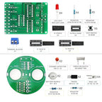 Soldering Practice Kit DIY RGB Alarm Clock Green Sound Sensor RGB Gyro Red Responder Red Flash Turntable Electronics Projects Simple Welding Skills Plug-in Circuit Kit for DIYers (04SZ5-1)
