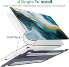 TWOLSKOO Compatible with MacBook Pro 13 inch Case 2023-2016 A2338 M2/M1 A2251 A2289 A2159 A1989 A1706, Plastic Hard Shell Cover & Keyboard Skin & Screen Protector, Graphite Marble