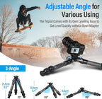 SIRUI Carbon Fiber Tabletop Tripod Kit with ±15° Bowl Adjustment, Compact Ultra-Light Weight Only 0.62kg, Max Load 5kg/11.02lb for Cameras, DSLR（AM-223L）