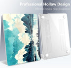 Batianda Premium Case for New MacBook Air 15 inch 2025 M4 2024 2023 with M3 M2 Chip Model A3241/A3114, Designed Protective Plastic Hardshell & Keyboard Cover & Screen Protector, Landscape Painting