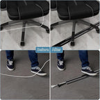 4ft Side Buckle Floor Cord Cover for Wires, Selfadhesive Extension Cord Hider Easy Floor Cable Management Prevent Cable Trips,Silicone Floor Wire Covers for Cords, Cable Protector Cord Cavity（Black）