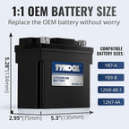 TYKOOL LFP9A-A,YB9-B,240CCA,3X Cranking Amps,LiFePO4 Lithium Motorcycle Battery,12V 4AH,Digital Readout,Fits for 125cc Benelli and Gilera,Triumph 750cc,Aprilia Sport City,Piaggio Typhoon Scooter