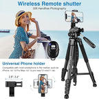 Tripod for Camera, 72" Tall Camera Tripod Monopod with Remote, Professional Heavy Duty Compact Camera Stand for Phone,DSLR, Spotting Scope, Telescope, Binocular