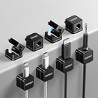 8 Pack Magnetic Cable Clips for Desk, Strong Adhesive Cord Organizer for Cable Management, Reusable Cord Management to Keep Wires Neat for Home, Office, Car & Nightstand