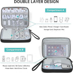 CILLA Electronics Organizer Travel, Travel Cord Organizer Case, Compact Electronics Accessories Bag for Cable, Cord, Charger, Phone
