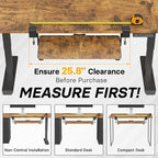 BONTEC KMT01 Under Desk Keyboard Tray, Pull-Out Keyboard & Mouse Platform with C-Clamp, 25.6 x 11.8 in Space-Saving Ergonomic Slide-Out Drawer, Rustic Brown