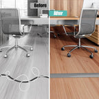 Floor Cord Cover Self Adhesive Cord Hider,3.3FT Cable Management, Extension Strip Protector for Wires, Prevent Cable Trips for Offices, Gyms, Exhibitions Cavity:0.39"(W) x 0.27"(H) Gray