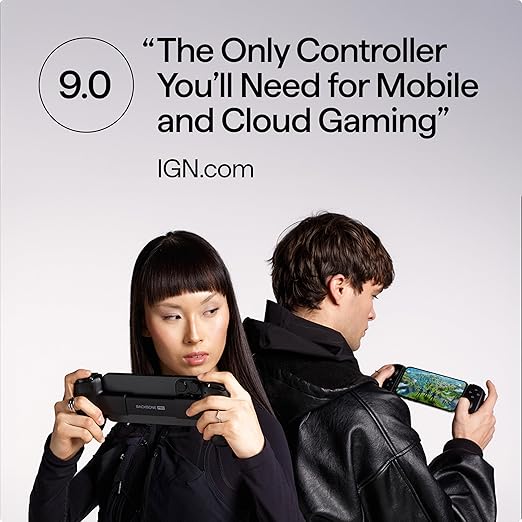 BACKBONE Pro Mobile Gaming Controller for iPhone 15/16 Series+ and Android, USB-C & Bluetooth, Play Anywhere on Any Screen, Premium Quality & Pro-Level Comfort, Android & iPhone Game Controller