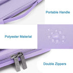 MOSISO 360 Protective Laptop Case 13.3 inch, 13-13.3 inch Laptop Sleeve Compatible with MacBook Air/Pro 13 / Pro 14, HP Dell ASUS Lenovo, Side Open Bag with 2 Raised&1 Flapover Pockets, Purple