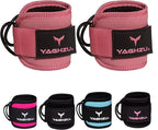 Ankle Straps for Cable Machines Women - Adjustable Gym Ankle Strap for Cable Machine, Neoprene Padded Cable Straps, Durable Leg Strap with Cable Cuff, Glute Kickback Ankle Strap with D Rings