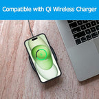 Battery Case for iPhone 15, Upgraded 10000mAh Portable Protective Charging Case with Wireless Charging Compatible with iPhone 15 (6.1 inch) Rechargeable Battery Pack Charger Cover with Carplay (Black)