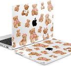 DONGKE for M4 MacBook Pro 16 Inch Case 2024 2023 2021 A3403 A3186 M3 A2991 M2 A2780 M1 A2485 Pro/Max Chip, Plastic Hard Shell Case & Keyboard Cover for Mac Pro 16 with Touch ID, Cartoon Bears