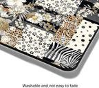 Mouse Pad, Cute Black Polka Dot Lattice Mouse Pads for Desk, 9.5" x 7.9" Non-Slip Rubber Base Computer Mousepad with Women, Portable Square Design for Wireless Mouse and Pad Laptop Office & Travel