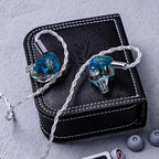 Linsoul Kiwi Ears Orchestra Lite Performance Custom 8BA in-Ear Monitor IEM with Detachable 4-core 7N Oxygen-Free Copper OFC Cable, Handcrafts Faceplate for Audiophile Studio Musician (Blue)