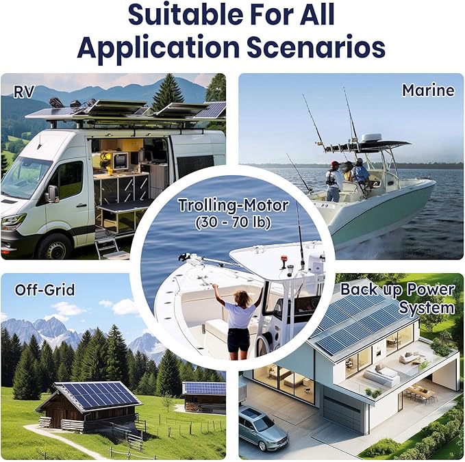 12V 100Ah LiFePO4 Battery with Low Temperature Cut off Protection Group31 Lithium Battery Built-in 100A BMS Max.1280Wh Energy for 12V Trolling Motor, Marine, RV, Boat, Yacht and Off-Grid