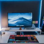 Large Gaming Mouse Pad for Desk,Bookshelves Full of Books Desk Mat,Colorful Books Desk Pad,Extended Big Computer Keyboard Mouse Pad with Non-Slip Base and Stitched Edge,31.5"x11.8"