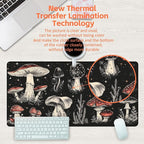 Psychedelic Mushrooms Desk Mat, Large Gaming Mouse Pad, 31.5"x15.7", Extended Big Computer Keyboard Mouse Pad with Non-Slip Base and Stitched Edge
