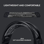 Logitech G733 Lightspeed Wireless Gaming Headset + Litra Beam LX Premium Dual-Sided RGB LED Streaming Key Light - Black
