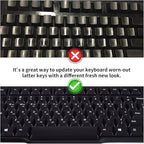 2PCS Korean Keyboard Stickers, Korean-English Keyboard Letters Replacement Sticker White Font on Black Background for Computer Laptop Notebook Desktop, Matte Keyboard Alphabet Stickers