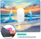 Aesthetic Sunrise Sunset Beach Custom Mouse Pad with Non-Slip Rubber, Small Square Design for Wireless Laptop & Computer Mouse Pads for Desk, 9.5 x 7.9 inch Smooth Surface for Gaming & Office