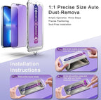 2 Pack Anti Blue Light Matte Screen Protector for iPhone 16e and iPhone 14 and iPhone 13 and iPhone 13 Pro 6.1-Inch Auto Dust Removal, No Bubbles, Tempered Glass Film, Easy Installation