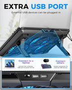 AICHESON Laptop Cooling Pad with 6 High-Speed Fans, Computer Cooler with 7 Adjustable Angles, Compatible with 13-17.3 Inch Laptops