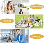 Sensyne Phone Tripod, Flexible Cell Phone Tripod with Phone Holder and Wireless Remote, Mini Travel Tripod Stand, Compatible with All Cell Phones, Cameras (Red)