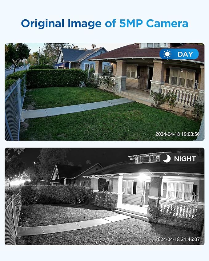 4COVR Security Camera Outdoor System, AI Human Vehicle Detection, 6Pcs 5MP Wired Commercial Dome PoE IP Camera IP67 Night Vision, 8CH 4K H.265 NVR 2TB HDD, 24/7 Home Surveillance, LY97AB5M0806