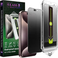 (2-Pack Matte Privacy Anti-Spy Screen Protector for iPhone 16 Pro Max (6.9-Inch),9H Tempered Glass,Anti-Glare,Full Coverage,Anti-Fingerprint,Auto Dust Removal,Bubble-Free
