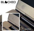 BLOCKED Stackable Webcam/Camera Vinyl Covers | 57 Low-Tack Restickable Webcam Sticker | 3-Sizes | Black 57-Pack (Muted Matte)
