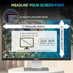 [2-Pack] 23.6 Inch Privacy Screen for Computer Monitor 16:9 Aspect Ratio, Eye Protection Anti Blue Light Glare Shield, 23.6inch Removable Black Blackout Anti Spy Desktop Security Private Filter