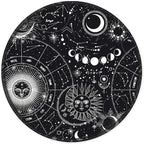 ITNRSIIET Round Mouse Pad with Stitched Edge Premium-Textured Waterproof Non-Slip Rubber Base Desktop Protection Mat Diameter 8.7 inches, Sky Spirit