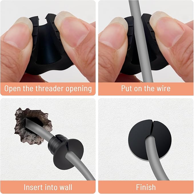 Cable Grommet Routing Kit for Starlink for 3/4 inch Wall Hole, Starlink Accessories, Silicone Cable Wall Pass, Starlink Anti-Slip Wall Grommets for Cables (3/4 inch) 2 Pcs