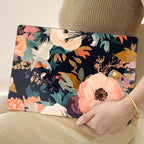 TWOLSKOO Compatible with M4 MacBook Air 15 inch Case 2025-2023 Released Model M4 A3241 M3 A3114 M2 A2941, Plastic Hard Shell & Screen Protector & Keyboard Cover &Type C Adapter, Bright Abstract Flower