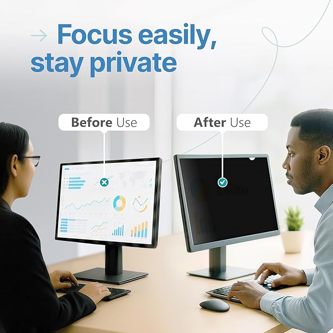 VINTEZ 29 Inch 21:9 Privacy Screen for Computer Monitor and Laptop - Anti Glare Protector Film Blue Light Filter Eye Protection - Computer Screen Privacy Shield, [1 Pack]