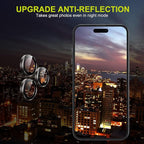 WSKEN for iPhone 14 Pro/iPhone 14 Pro Max Camera Lens Protector,[Night Shooting Mode] HD Tempered Metal Glass Camera Screen Protector Cover Film Accessories, Black
