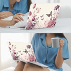 Mektron for MacBook Pro 13-inch Case 2022 2021 2020 Release A2338 M2 M1 A2289 A2251, Printed Plastic Hard Shell Cover for New MacBook Pro 13.3-inch Touch Bar Fits Touch ID, Butterfly Flower C074