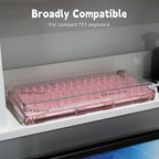 KiiBoom Premium Acrylic Transparent Keyboard Dust Cover, Waterproof, Anti-Dust, Anti-Cat Protector Cover Lid for Mechanical Keyboard (Clear, 12.6'' x 5.3'' x 0.78'')