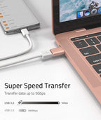Syntech [2 Pack USB Male to USB3 Female Adapter Compatible with iPhone 16 Pro Max iMac iPad mini/Pro 2023 Pro MacBook Air 2020 and Other Type C Devices, Rose Gold