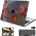 Mektron for MacBook Air 13 Case A1466/A1369 (2010-2017 Release), Snap-on Plastic Hard Shell Cover for MacBook Air 13.3 inch with Keyboard Cover, A-Golden Rose