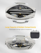 13-14 Inch Laptop Shoulder Bag Business Briefcase Water Resistant Computer Messenger Bags Compatible with MacBook Pro 14, MacBook Air 13 M4, HP, Dell, ASUS Notebook, Grey