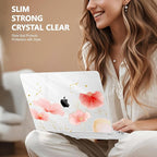 Case for MacBook Pro 13 inch with/Without Touch Bar (2016-2022, M2 A2338 M1 A2289 A2251 A2159 A1989 A1706 A1708), Hard Shell + Keyboard Cover + Dust Plug, Spring Floral