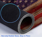 Patriot Wood Grain American Flag Extended Large Gaming Computer Mouse Pad, Suitable for Home Office and Study Keyboard Mouse Pad 35.4 x 15.7 x 0.12 Inches