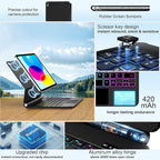 for iPad 11th (A16) & 10th Generation Case with Keyboard – Magic-Style Magnetic – Floating Cantilever Stand - Multi-Touch Trackpad Keyboard Case for iPad 11 inch 2025&10th Gen 10.9 inch (Black)
