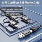 Coiled Multi Charging Cable - USB C Lightning Micro USB Cable 5 in 1 for Apple Carplay & Android Auto [MFi & PD60W & Data Sync] Coiled USB C Cable for iPhone 17 16 15 14 13 12 X Android Samsung Laptop
