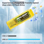 INLAND Micro Center SuperSpeed 128GB 5-Pack Ultra Flash Drive USB 3.0/USB 3.1 Gen1 Memory Stick with Keychain Thumb Drive Photo Stick Jump Drive