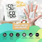 Antonki Room Thermometer, Digital Small Hygrometer Indoor Thermometer Humidity Gauge, Temperature Humidity Meter with Max/Min Record Monitor Sensor for Home, Plants - Battery Included