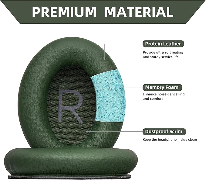 Replacement Ear Pads for Bose QuietComfort 45 (QC45)/QuietComfort SE (QC SE)/New QuietComfort Wireless Over Ear Headphones, Earpads Cushions with Softer Leather and Thicker Memory Foam