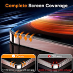 TOCOL for iPhone 16 Pro Max Screen Protector 9H Hardness Military Grade Shatterproof HD Tempered Glass Full Coverage Easy Installation Case Friendly 2 Pack